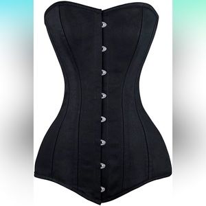 Charmian Women's 26 Steel Boned Cotton Long Torso Hourglass Body Shaper Corset